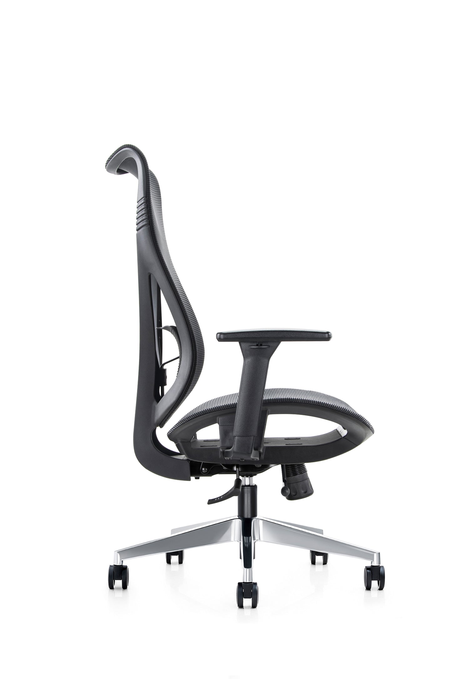 Ergonomic Mala High Back Mesh Task Armchair with Chrome Base in Black