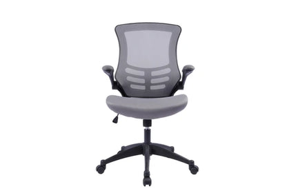 Value Deluxe Mesh Operator Armchair with Foldaway Arms Grey