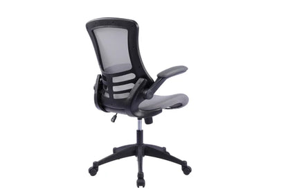 Value Deluxe Mesh Operator Armchair with Foldaway Arms Grey