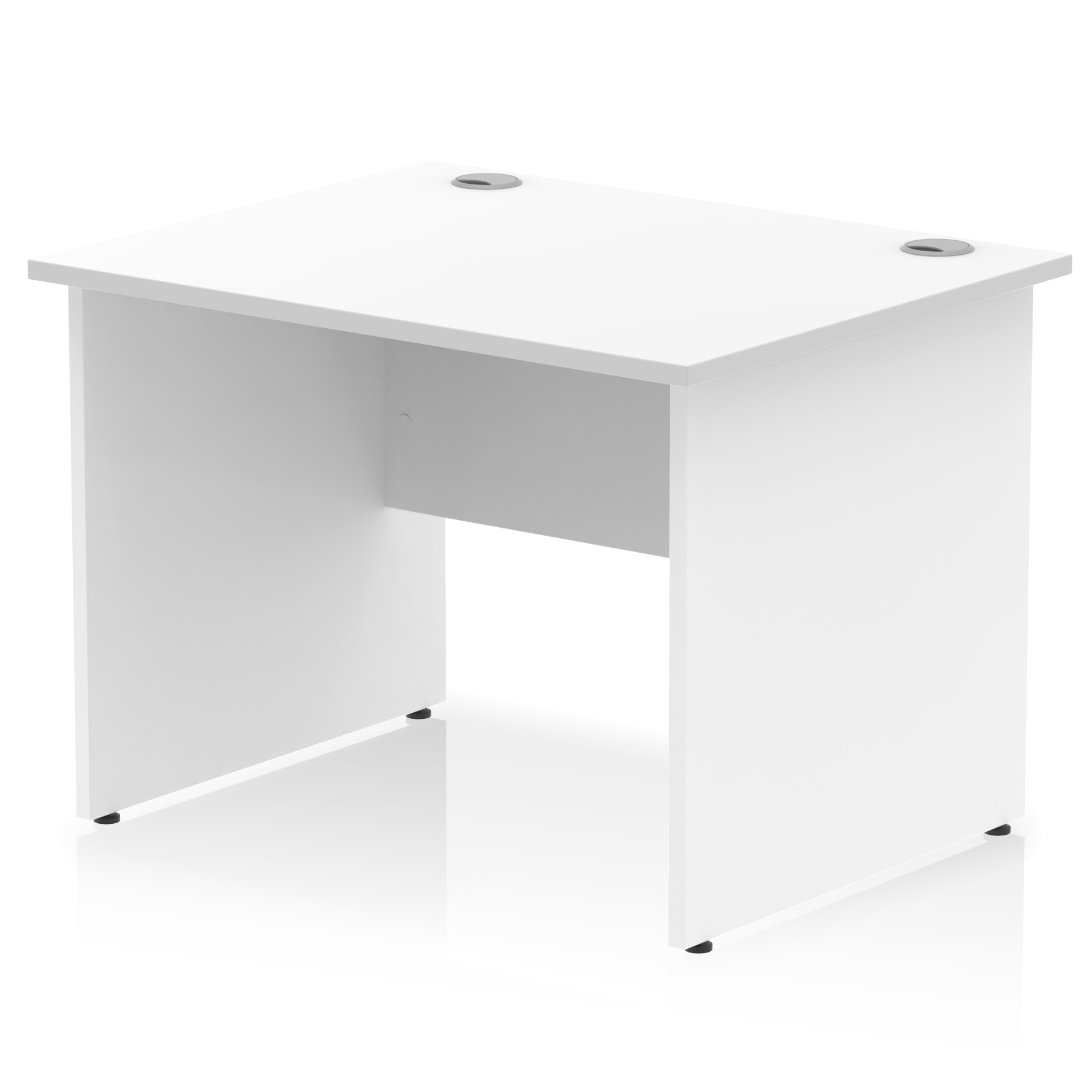 White straight desk on a white background