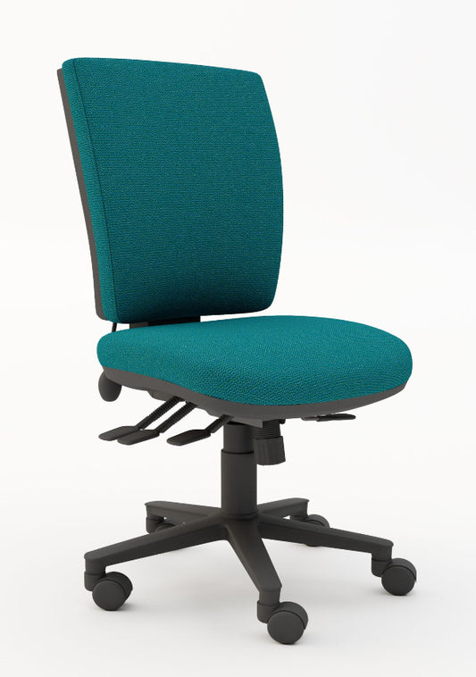 MSK Square Back Task 4 Lever Chair with Pump Up Lumber (Many Fabric Colours Available)