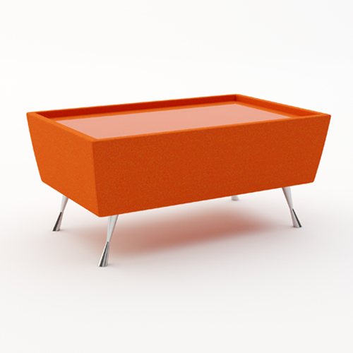 Manhattan Large Table with Glass Top (Many Fabric Colours Available)