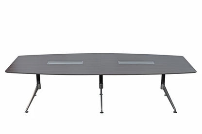 Nero 3000x1200mm Executive Boardroom Table with Cable Management Anthracite