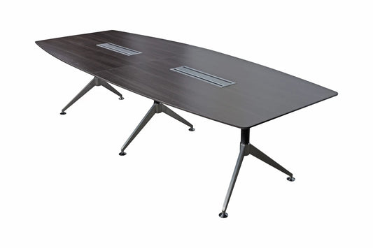 Nero 4000x1200mm Executive Boardroom Table with Cable Management Anthracite