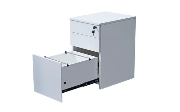 Value 3 Drawer MFC Mobile Pedestal White