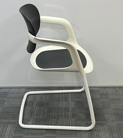 SALE Allermuir Soul A780 Meeting / Visitors Chair Black / White (used)