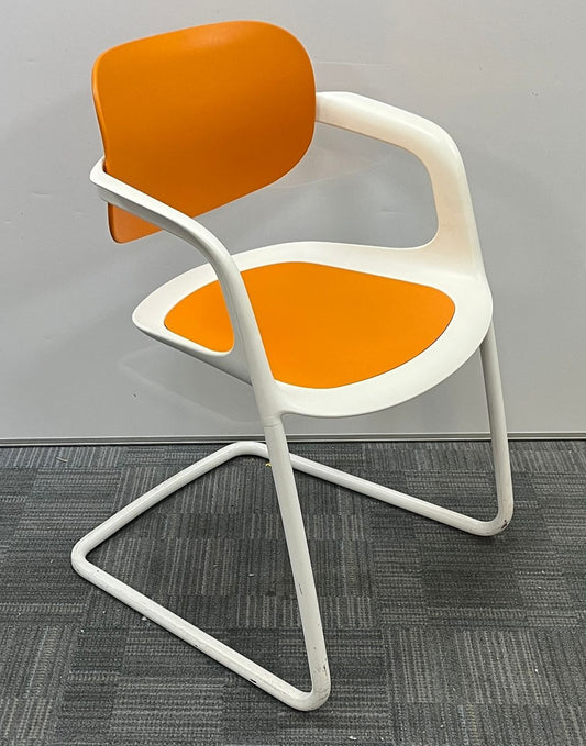 SALE Allermuir Soul A780 Meeting / Visitors Chair Orange / White (used)