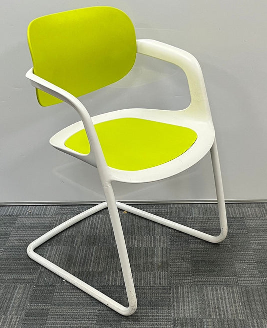 SALE Allermuir Soul A780 Meeting / Visitors Chair Lime Green / White (used)