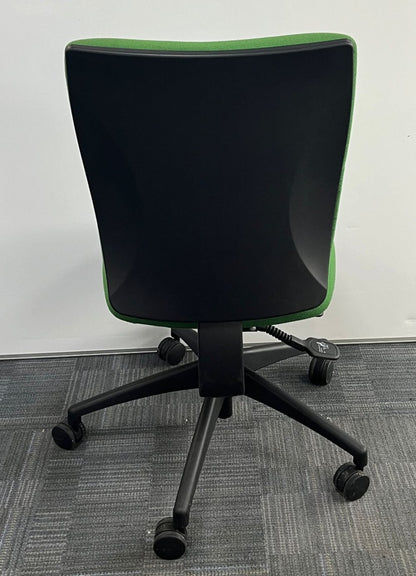 Square High Back Operators Chair Green (used)