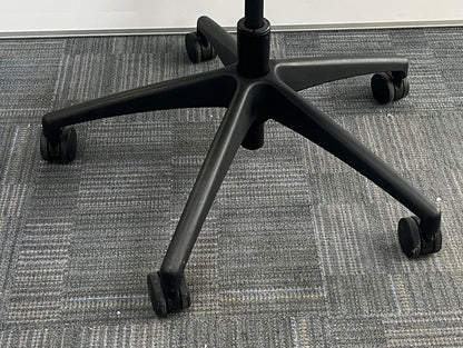 Square High Back Operators Chair Green (used)