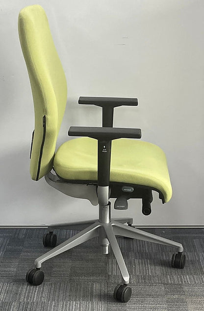 Orangebox X10 High Back Operators Armchair Lime Green (used)