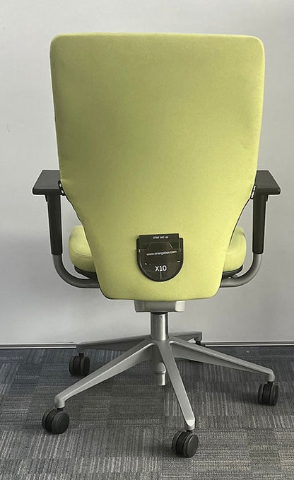 Orangebox X10 High Back Operators Armchair Lime Green (used)