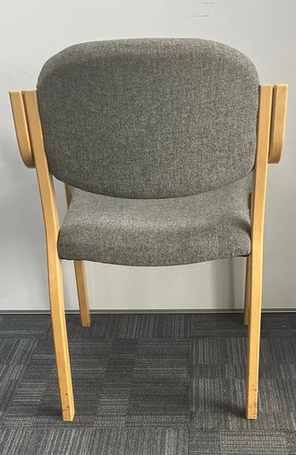 SALE Visitor / Meeting Armchair with Wooden Frame Grey (used)