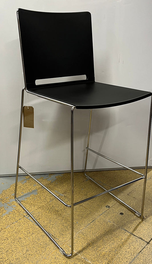 Gresham Theia Stool Black with Chrome Frame (used)