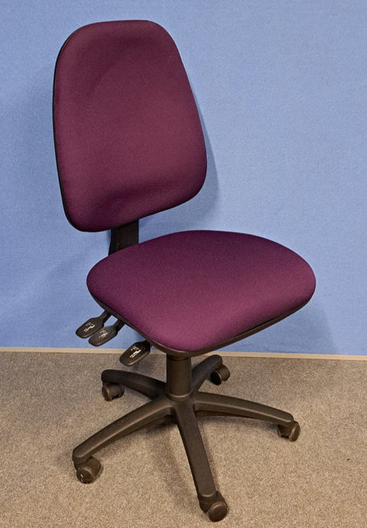 *SALE* High Back 3 Lever Operators Chair Purple (used)