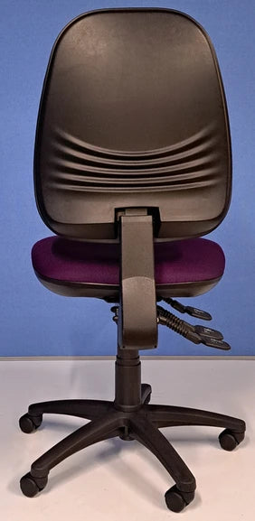 High Back 3 Lever Operators Chair Purple (used)