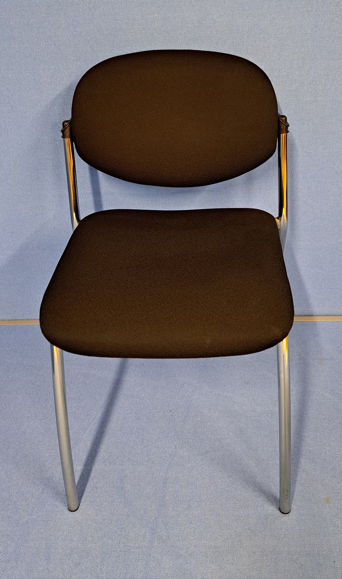 Set of 3 Visitor / Meeting Chair on 4 Legged Frame Black (used)