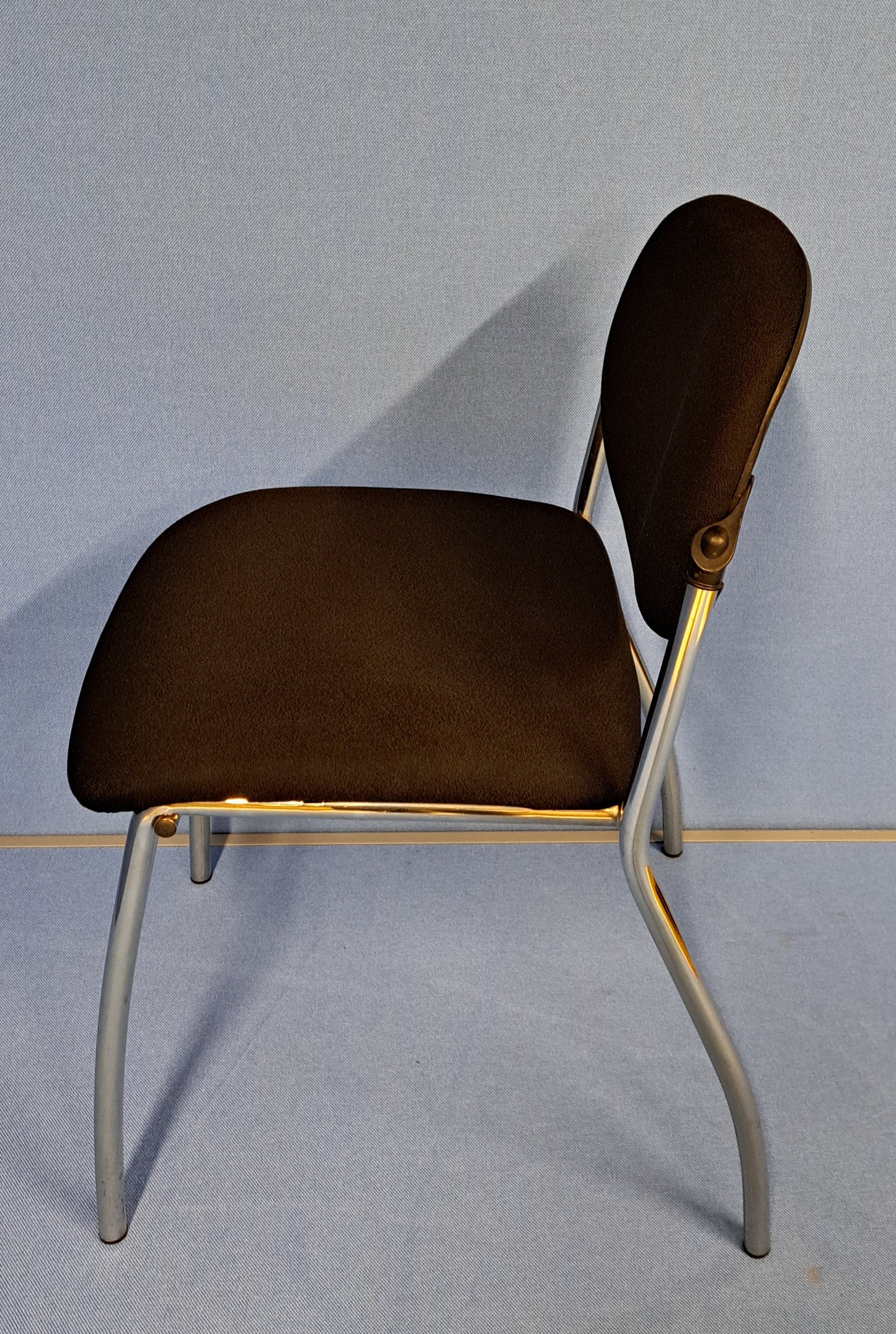 Set of 3 Visitor / Meeting Chair on 4 Legged Frame Black (used)