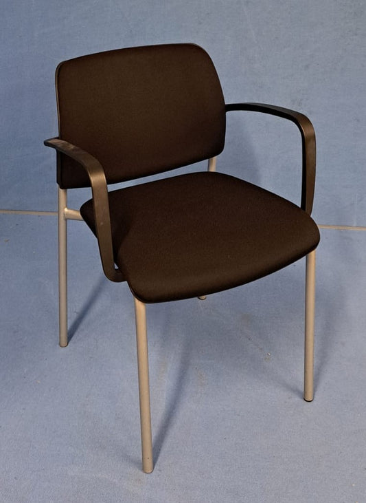 Visitor / Meeting Armchair on 4 Leg Frame Black (used)