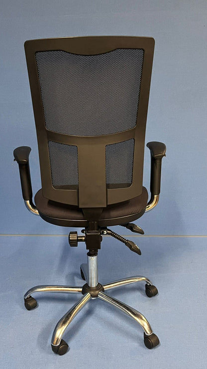 High Mesh Back Operators Armchair with 3D Arms Black (used)