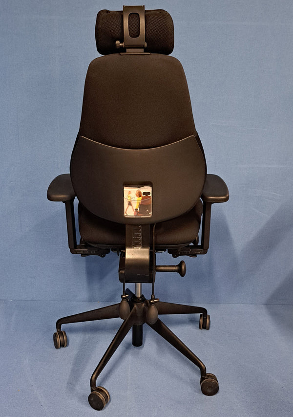 Orangebox Flo Mid Back Task Armchair with Headrest Black (used)
