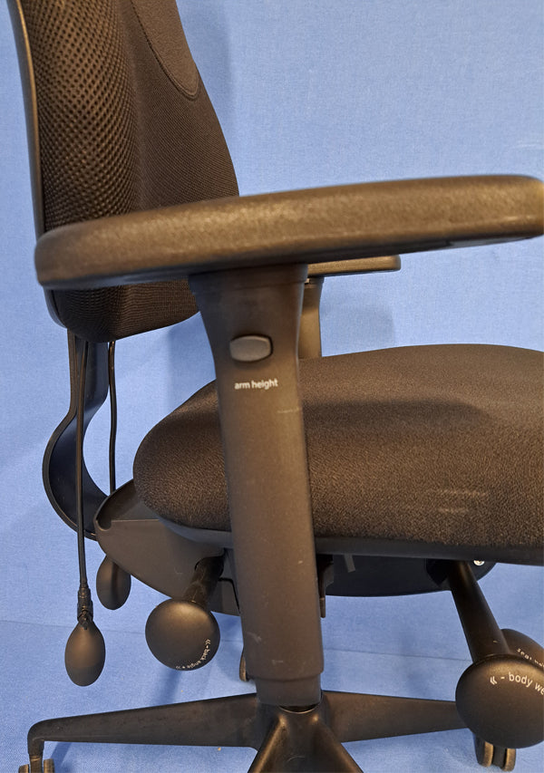 Orangebox Flo Mid Back Task Armchair with Headrest Black (used)