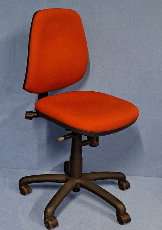 High Back Operators Chair Orange (used)