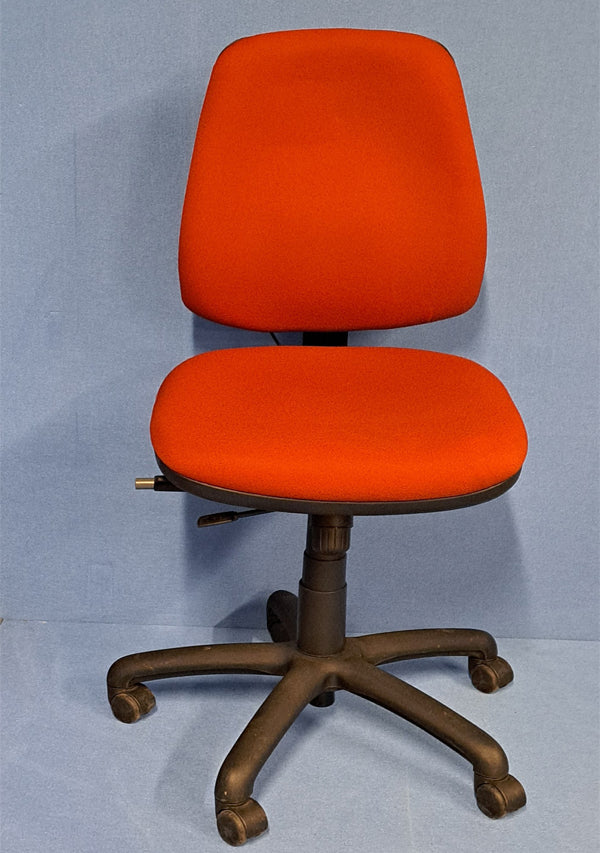High Back Operators Chair Orange (used)