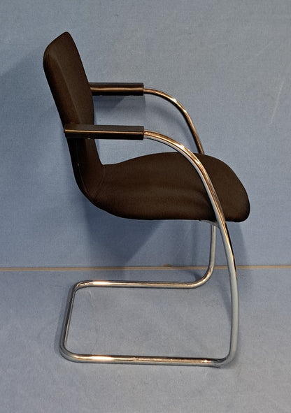 Orangebox X10 CA Meeting / Visitor Armchair on a Cantilever Frame Black (used)