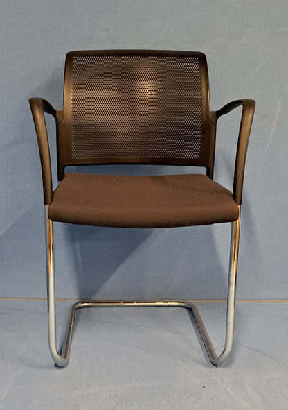 Boss Design Mars Komac Visitor / Meeting Armchair Grey & black on a Cantilever Frame (used)