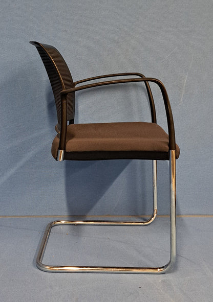 Boss Design Mars Komac Visitor / Meeting Armchair Grey & black on a Cantilever Frame (used)
