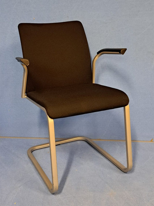 Steelcase Reply Meeting Armchair on Cantilever Frame Black (used)