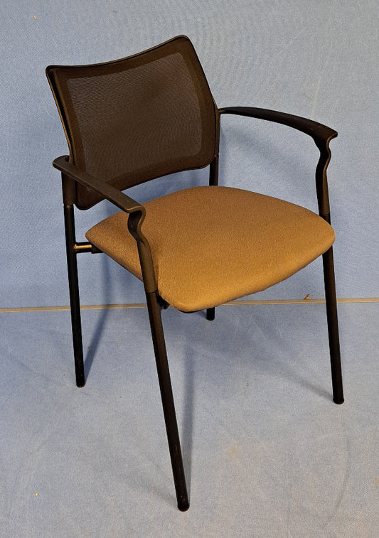 *SALE* Gresham SJX Mesh Task Meeting Armchair on 4 Legged Frame Grey / Black (used)