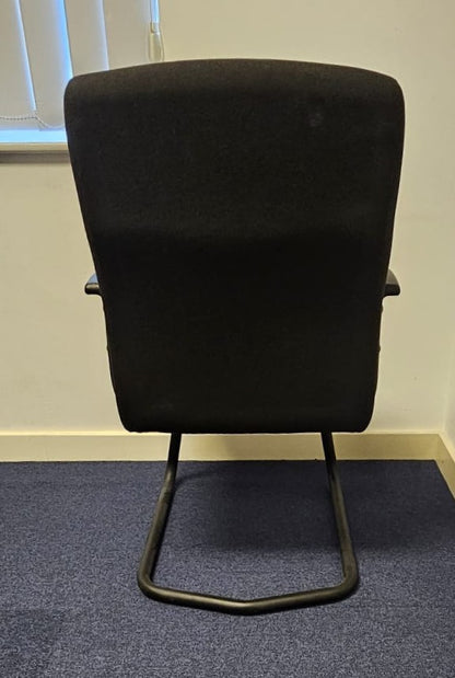 *SALE* High Back Meeting Armchair on Cantilever Frame Black (used)