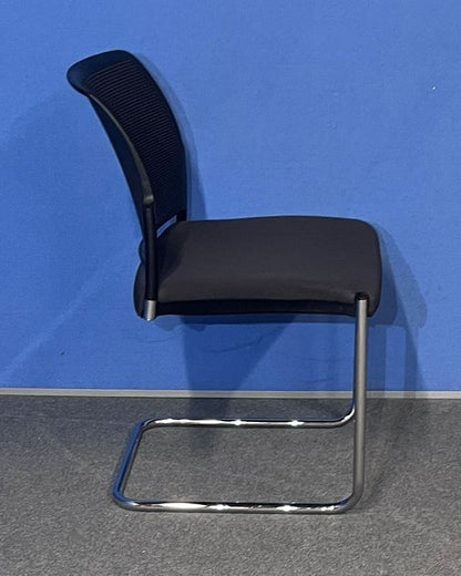 Boss Design Mars Komac Visitor / Meeting Chair Grey & black on a Cantilever Frame (used)
