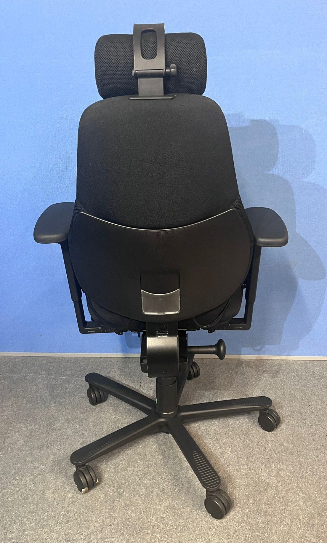 Orangebox Flo High Back Task Armchair with Headrest Black (used)