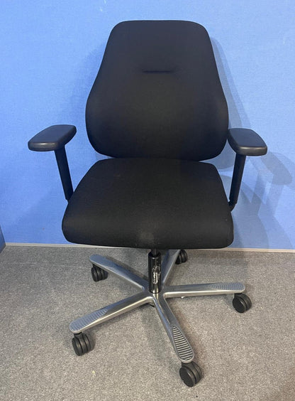 Orangebox Spira Plus Medium Back Armchair Black (used)
