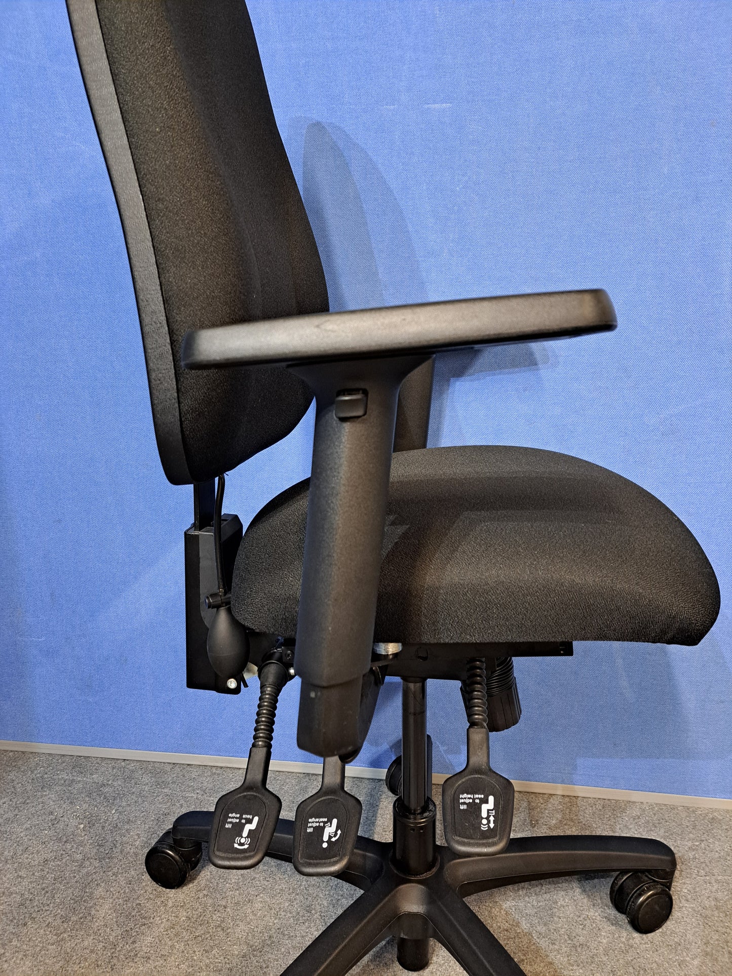 Ergonomic Opera 60-6 High Back Operators Armchair with Small Seat Black (used)
