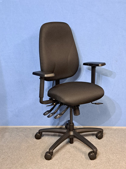 Ergonomic Opera 60-6 High Back Operators Armchair with Small Seat Black (used)