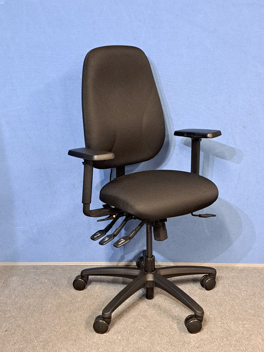 Ergonomic Opera 60-6 High Back Operators Armchair with Small Seat Black (used)