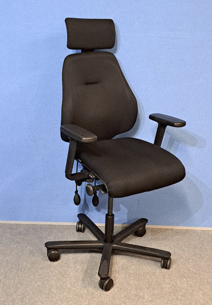 *SALE* Orangebox Spira Plus Medium Back Armchair inc Headrest Black (used)