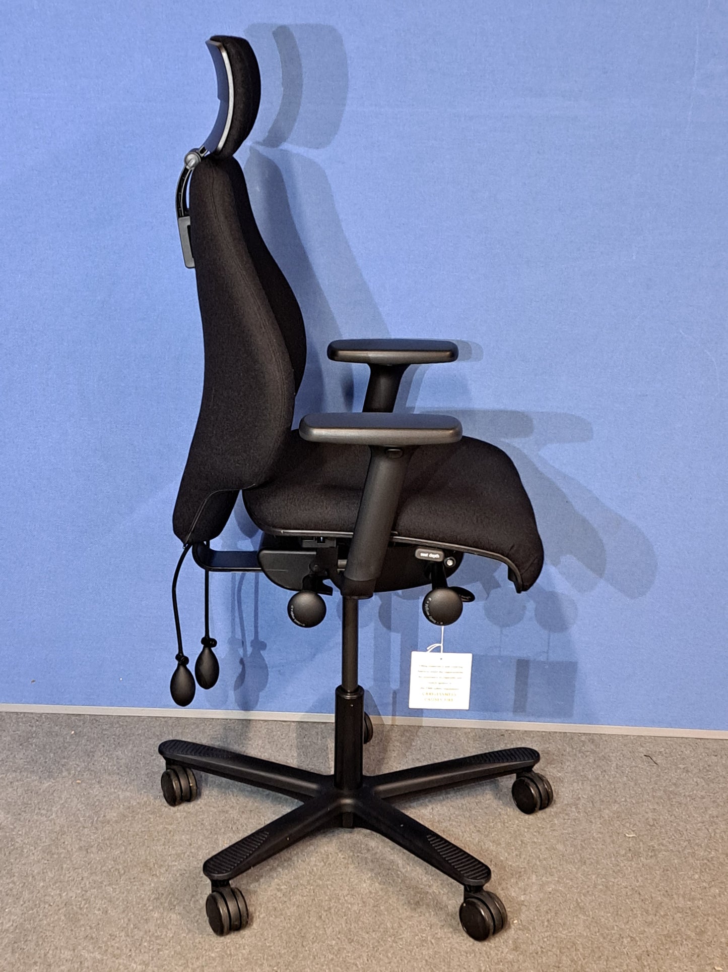 SALE Orangebox Spira Plus Medium Back Armchair inc Headrest Black (used)