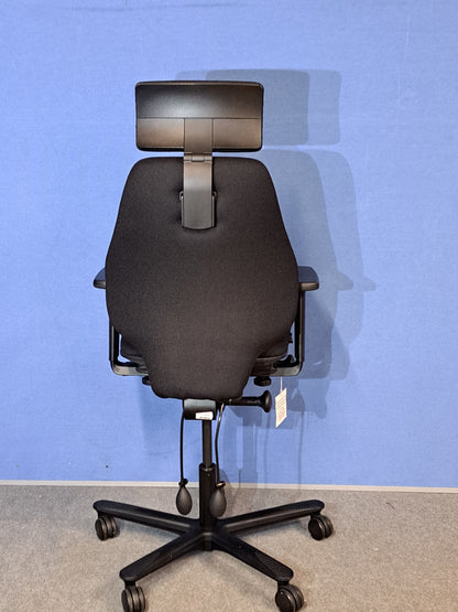 SALE Orangebox Spira Plus Medium Back Armchair inc Headrest Black (used)