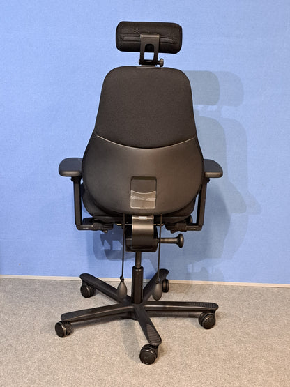 Orangebox Flo High Back Task Armchair with Headrest Black (used)