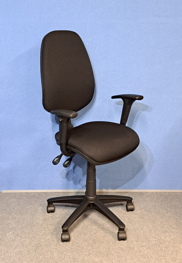 High Back Operators Armchair Black (used)