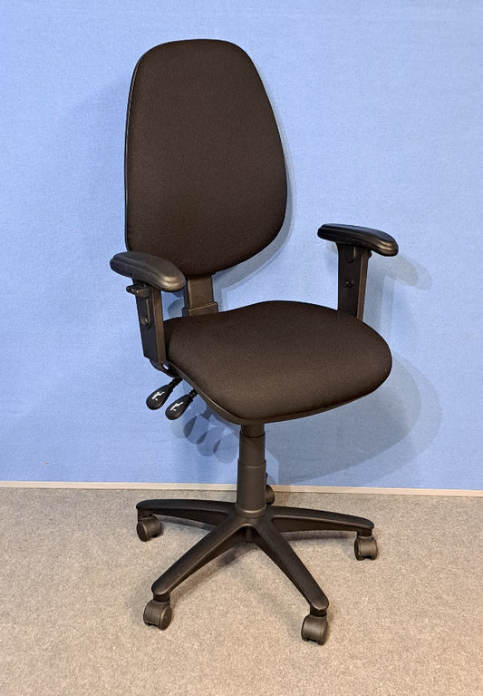 High Back Operators Armchair Black (used)