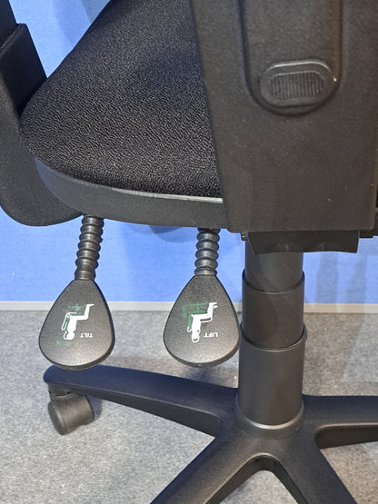 High Back Operators Armchair Black (used)