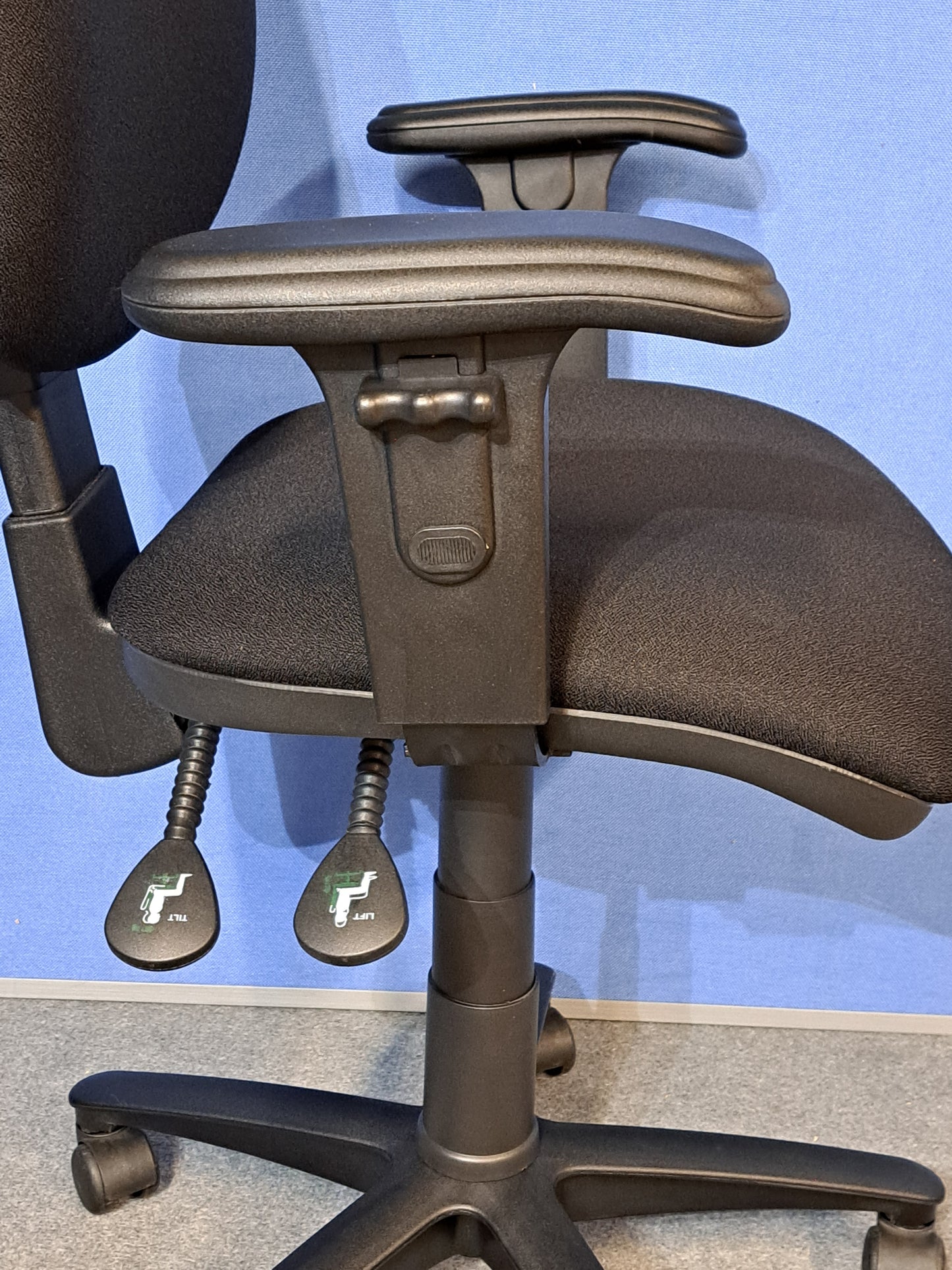 High Back Operators Armchair Black (used)