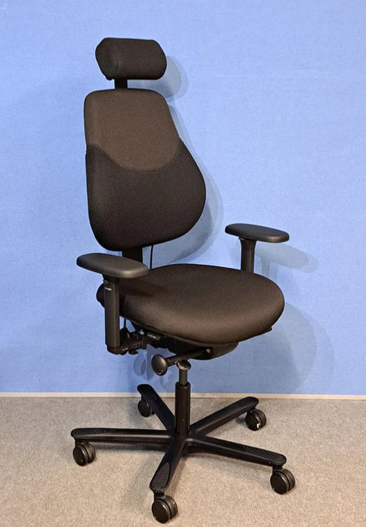 Orangebox Flo Mid Back Task Armchair with Headrest Black (used)