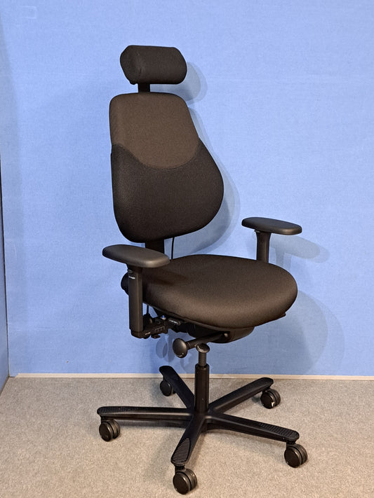 Orangebox Flo Mid Back Task Armchair with Headrest Black (used)